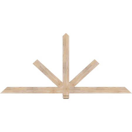 Ekena Millwork Kennewick Smooth Timber Gable Bracket, Douglas Fir, 72"W x 33"H x 1 1/2"D x 3 1/2"F, 11/12 Pitch GBW072X33X0204KEN00SDF
